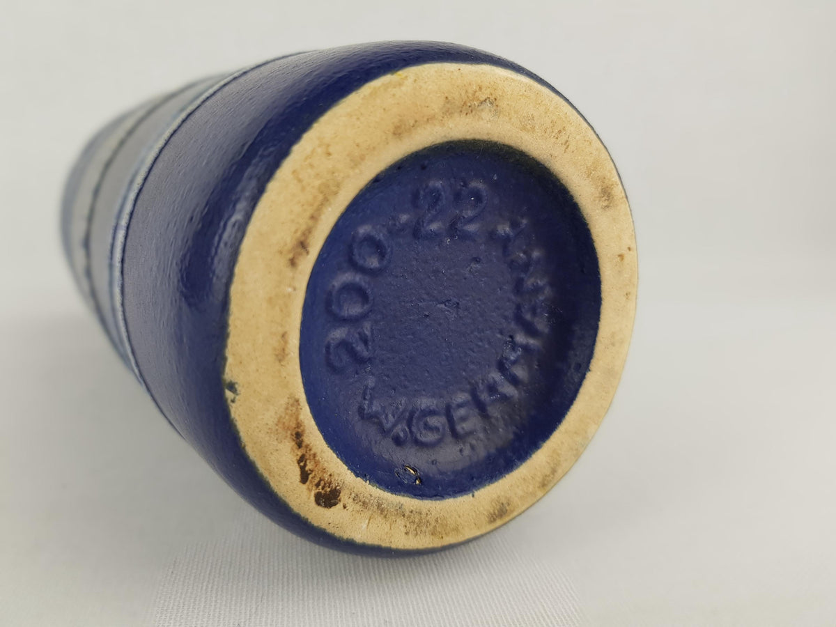 Vintage SCHEURICH KERAMIK Blue Vase 200 22 West German Pottery 1970s
