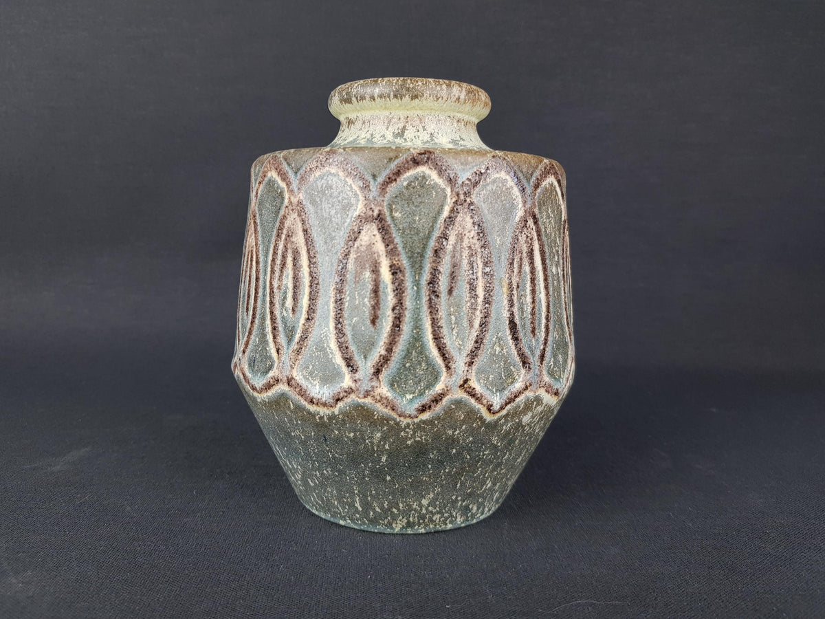 Vintage STEULER KERAMIK Gray Vase 133-15 West German Pottery 1960s
