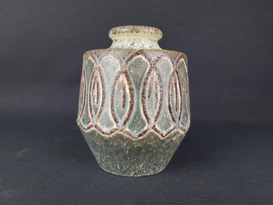 Vintage STEULER KERAMIK Gray Vase 133-15 West German Pottery 1960s