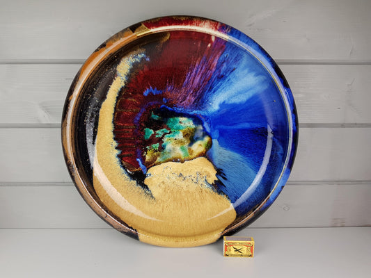 Vintage Studio Art Pottery Multicolor Bowl West Germany West Germany