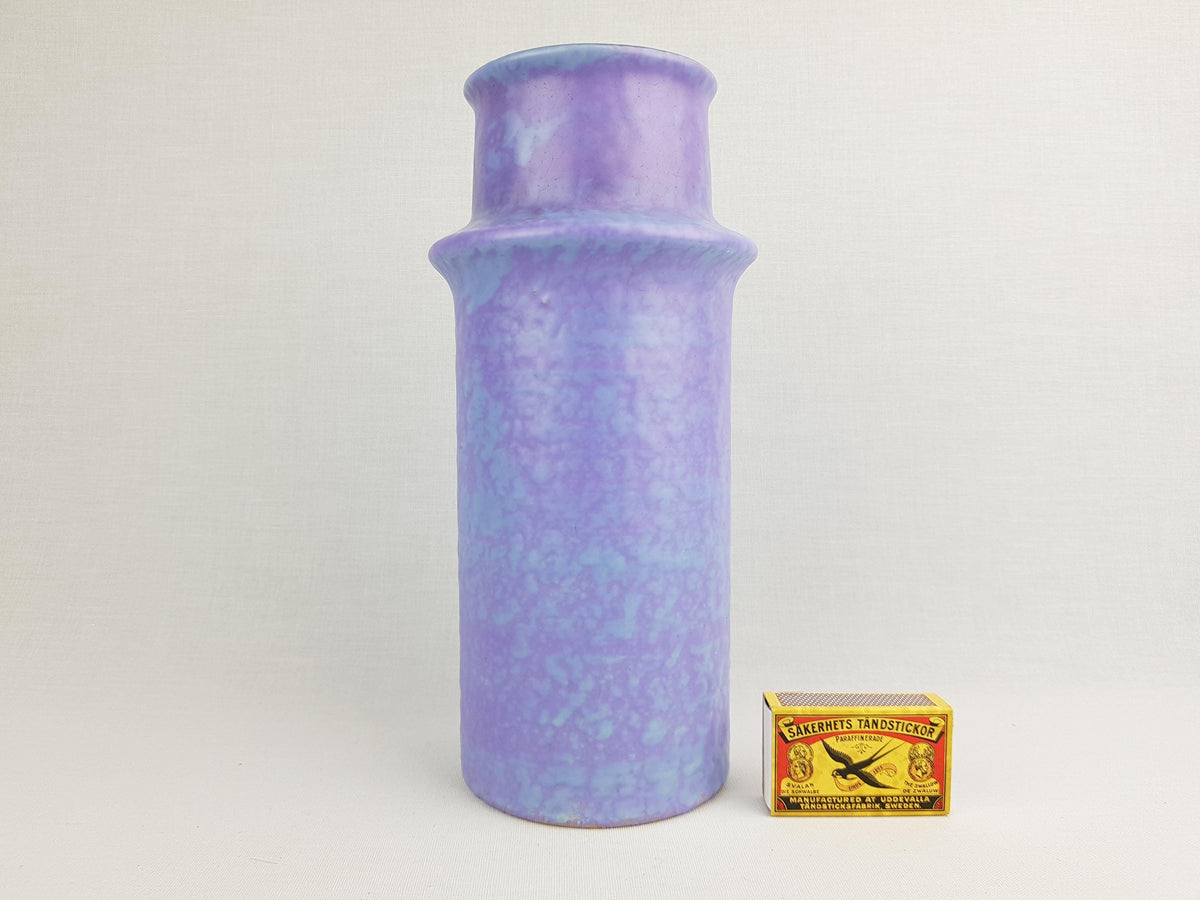 Vintage VEB HALDENSLEBEN Purple Vase with form number 3092/B East German Pottery 1970s