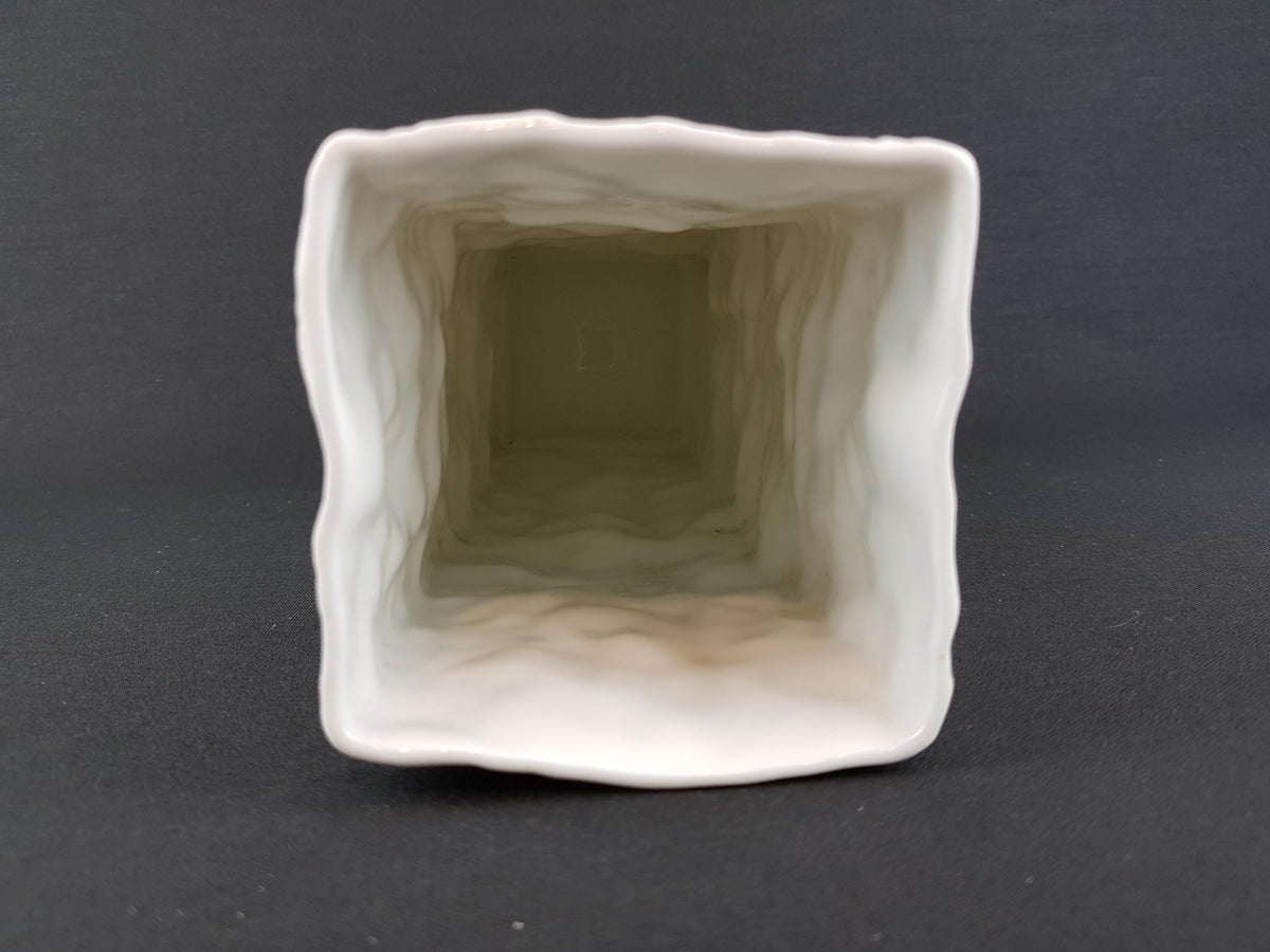 Vintage AK KAISER Biscuit Porcelain Op Art Vase 135 from the Jura Series West Germany 1970s