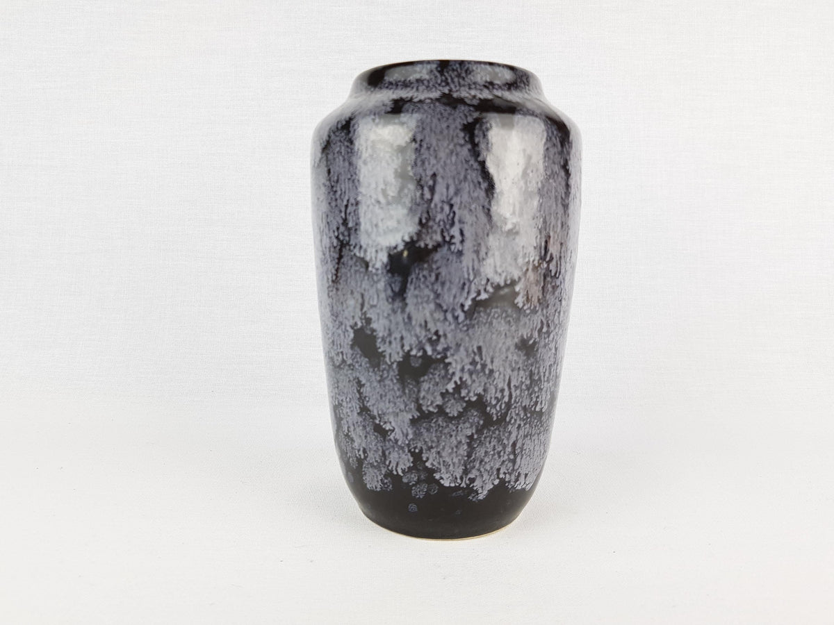 Vintage SCHEURICH KERAMIK Purple and Black Vase 238/18 West German Pottery 1970s