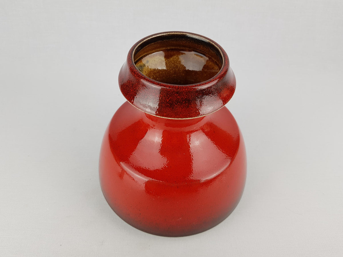 Vintage STEULER KERAMIK Red Vase 319-15 West German Pottery 1960s