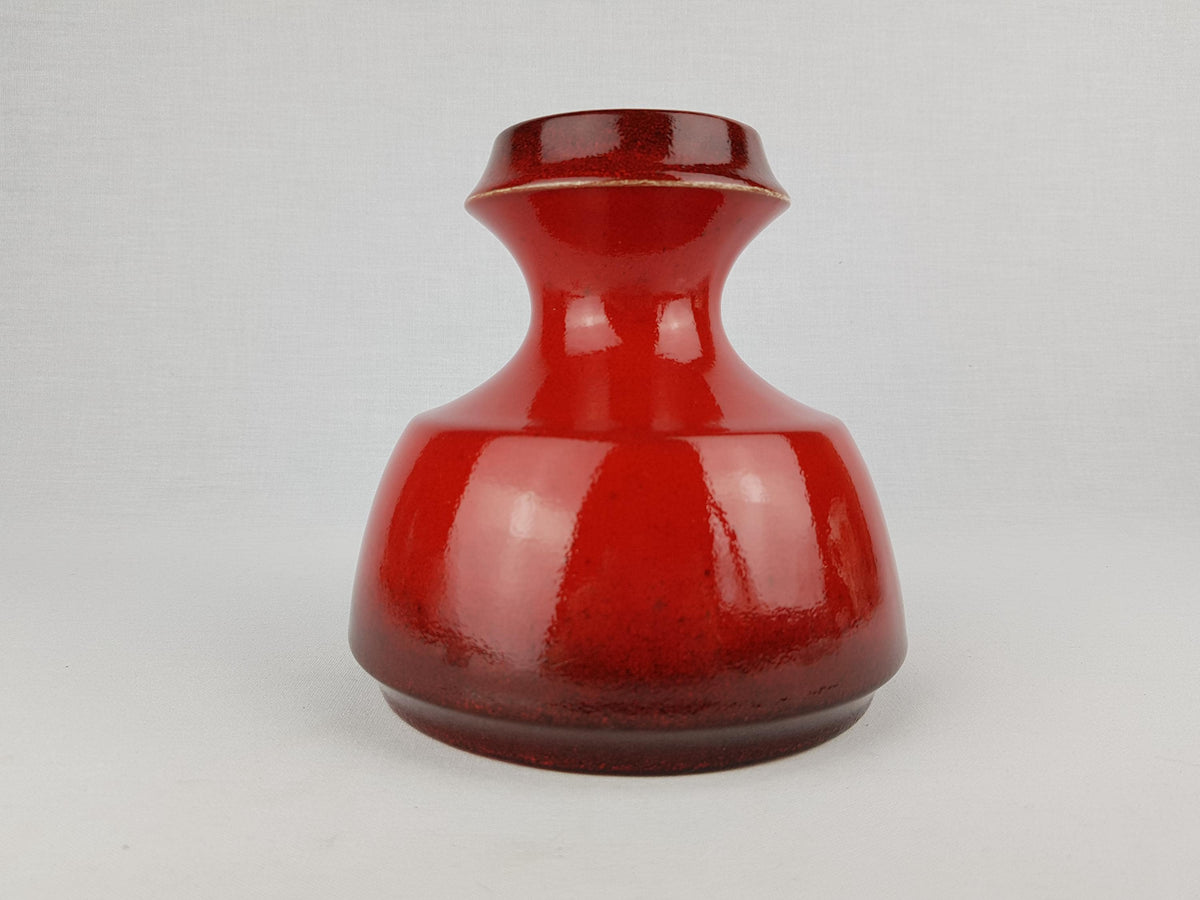 Vintage STEULER KERAMIK Red Vase 319-15 West German Pottery 1960s