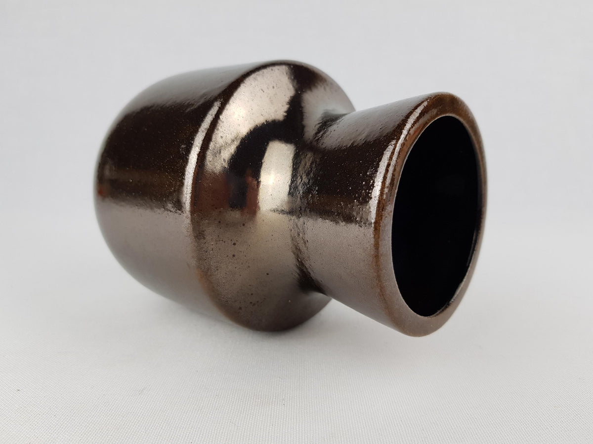 Vintage STEULER KERAMIK Brown Vase 140-15 West German Pottery 1960s
