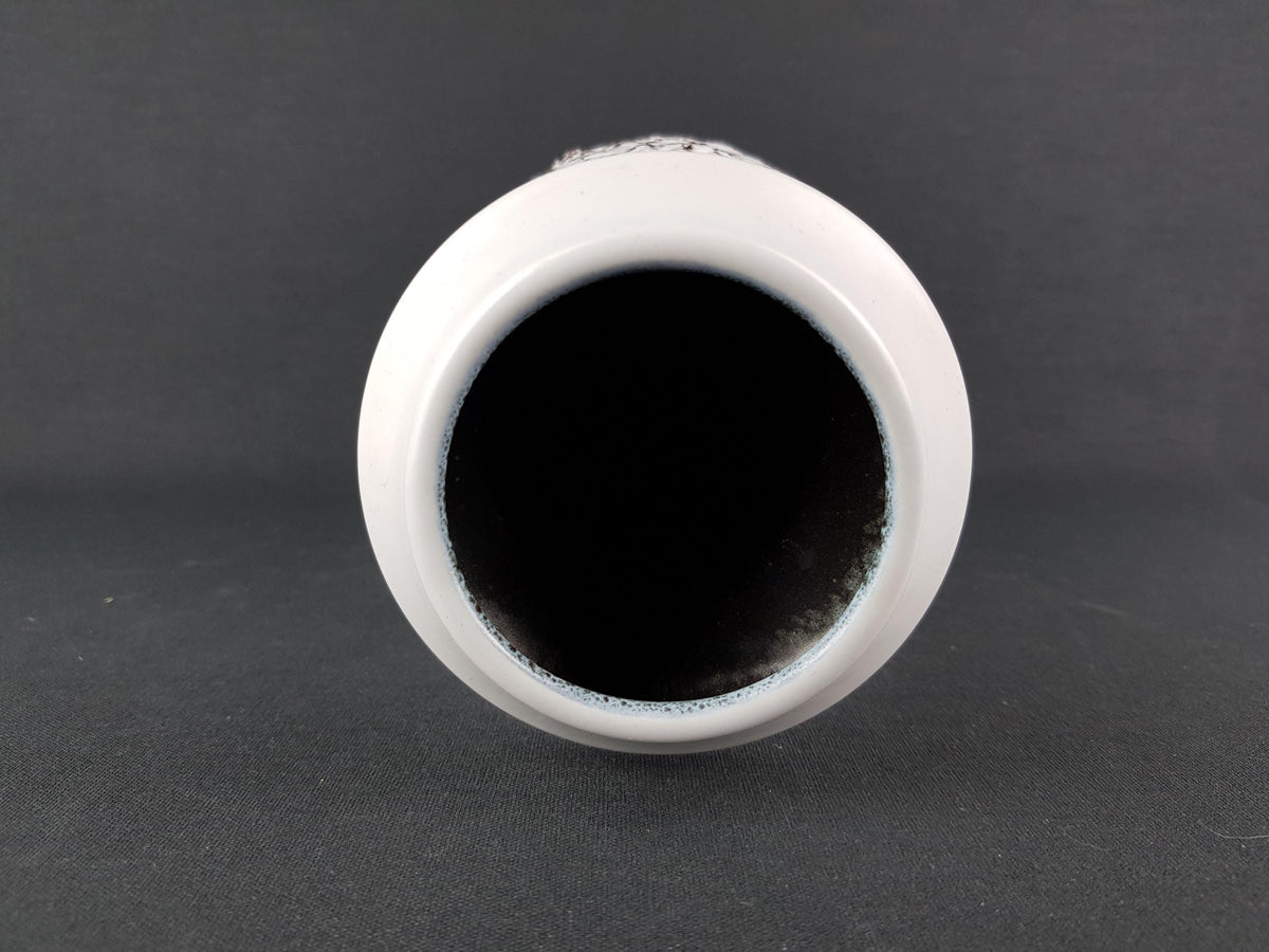 Vintage STEULER KERAMIK White Fat Lava Vase 318-30 West German Pottery 1960s