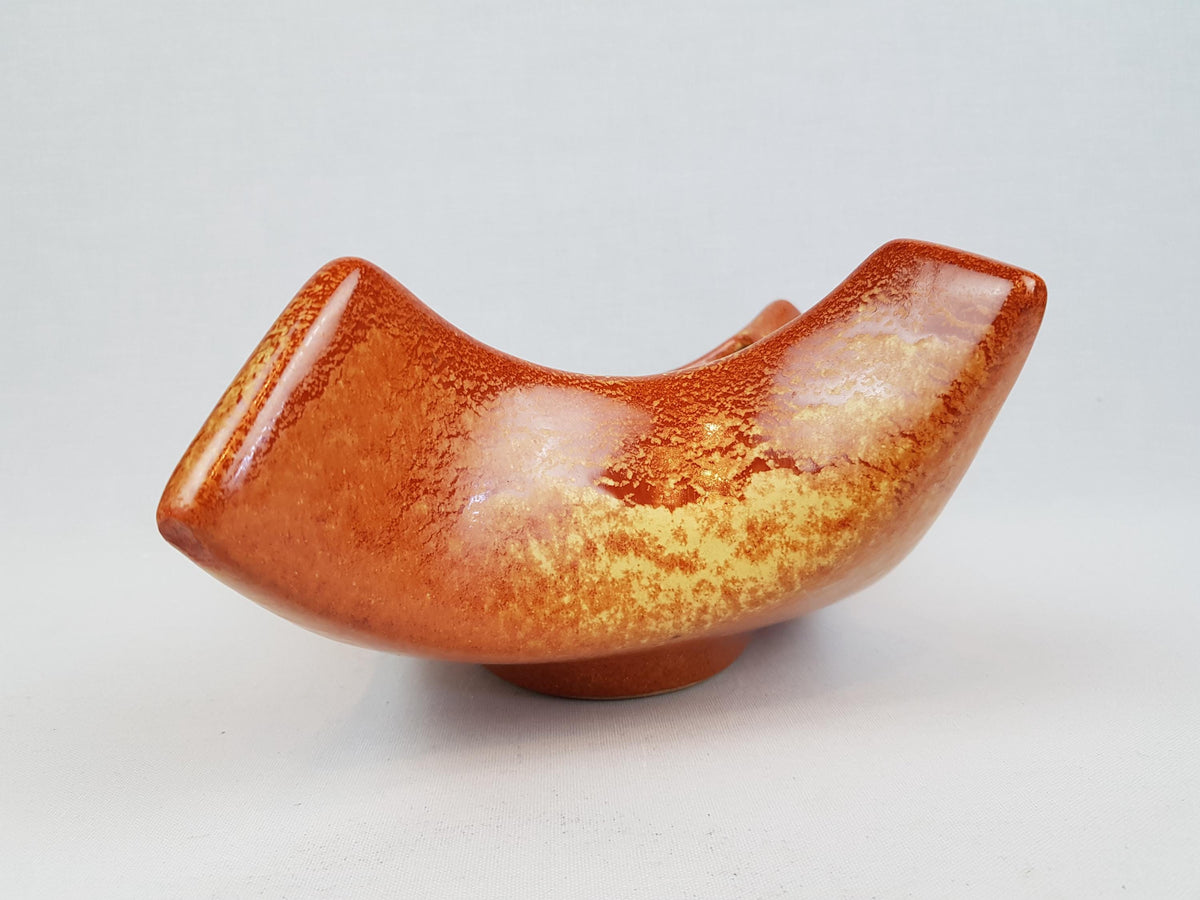 Vintage BERTONCELLO Stylish Bowl Screziato Tabacco 962 Italian Pottery 1970s