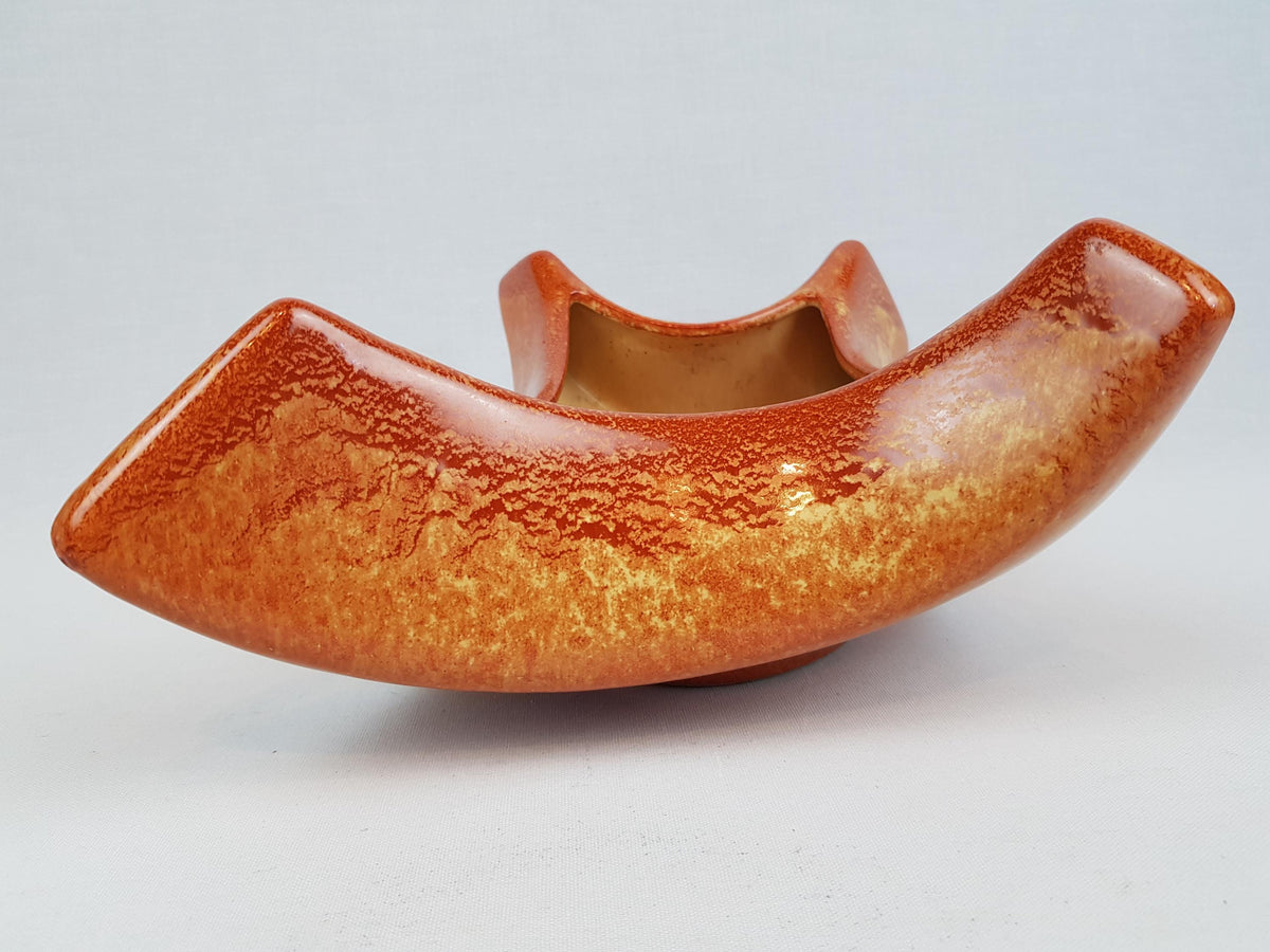 Vintage BERTONCELLO Stylish Bowl Screziato Tabacco 962 Italian Pottery 1970s