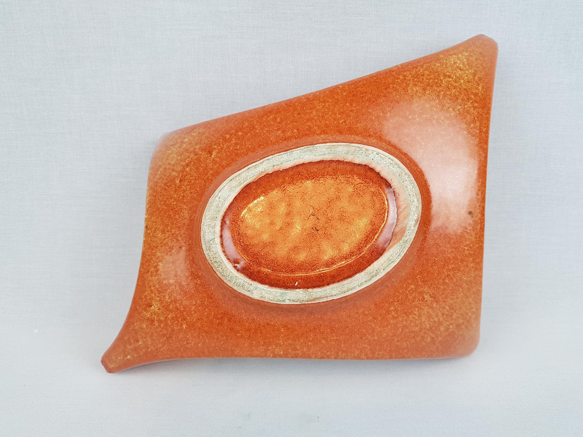 Vintage BERTONCELLO Stylish Bowl Screziato Tabacco 962 Italian Pottery 1970s