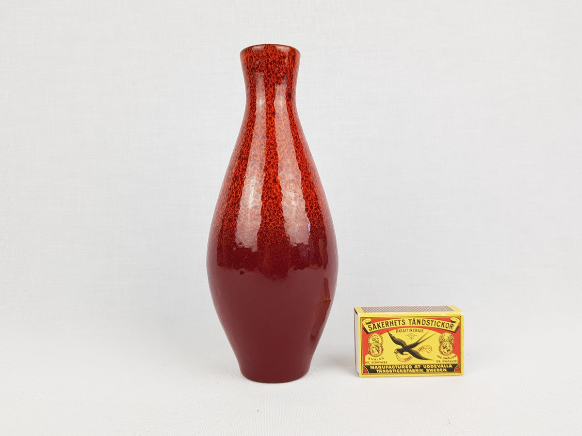 Vintage MARIA LAACH Abbey KERAMIK Red Vase West German Pottery 1960-70s