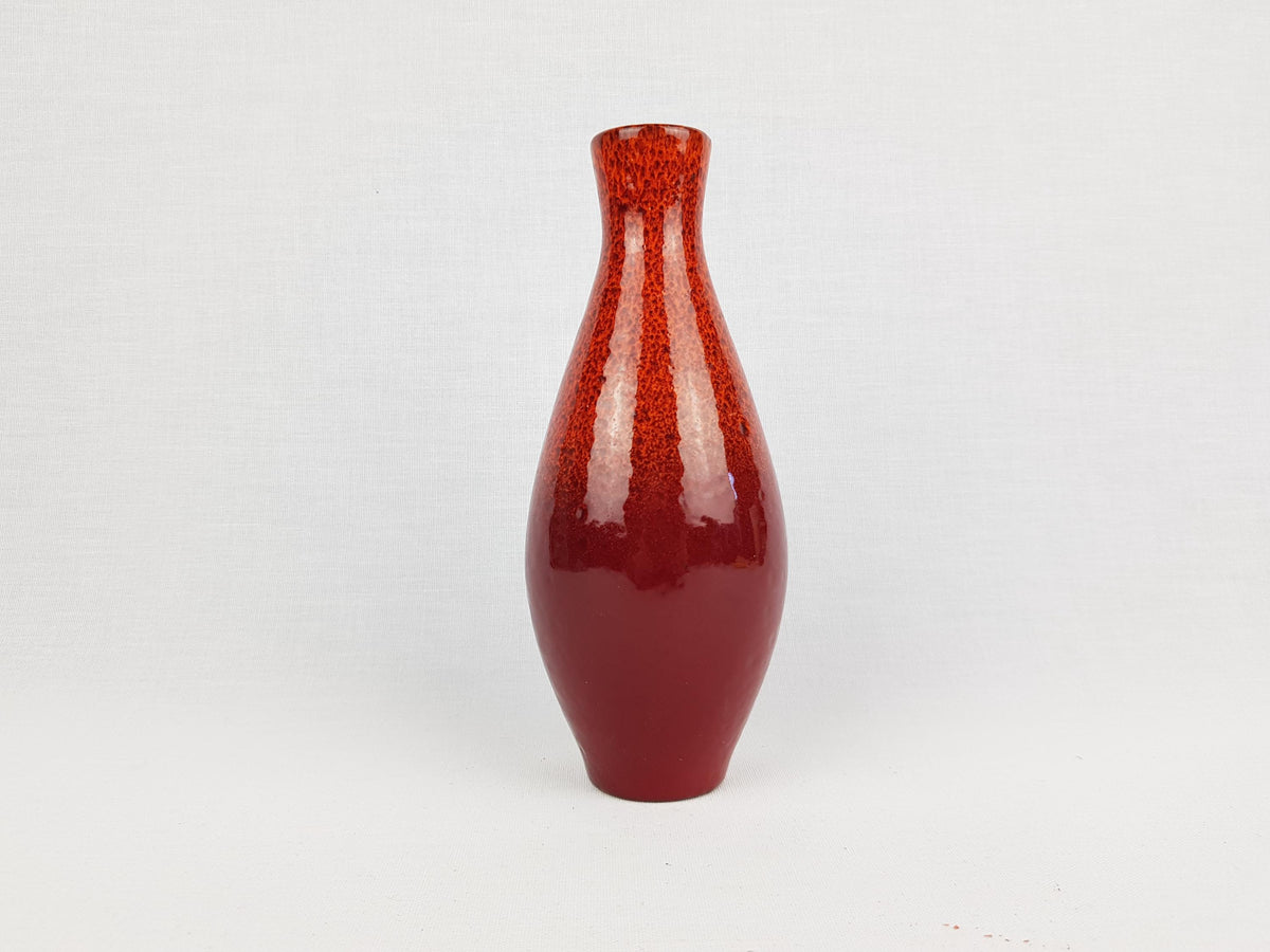 Vintage MARIA LAACH Abbey KERAMIK Red Vase West German Pottery 1960-70s