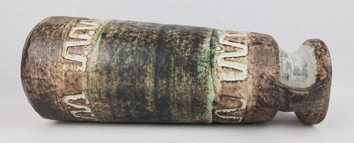 Vintage HEISSNER KERAMIK Relief Vase V32 East German Pottery DDR by August Heissner 1960s