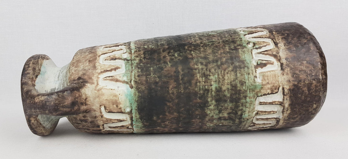 Vintage HEISSNER KERAMIK Relief Vase V32 East German Pottery DDR by August Heissner 1960s