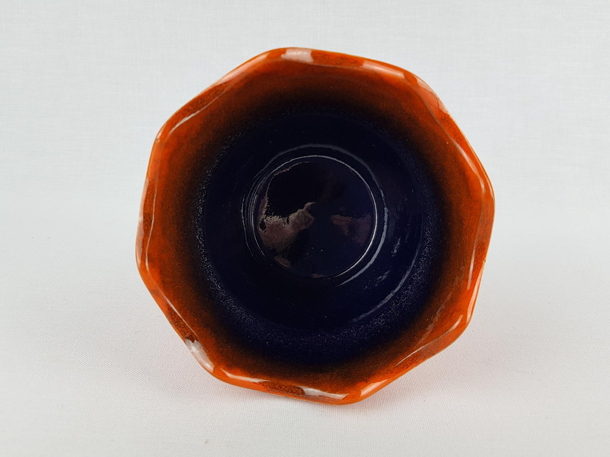 Vintage MAREI KERAMIK Orange Flower Pot Planter 13 3 West German Pottery 1970s