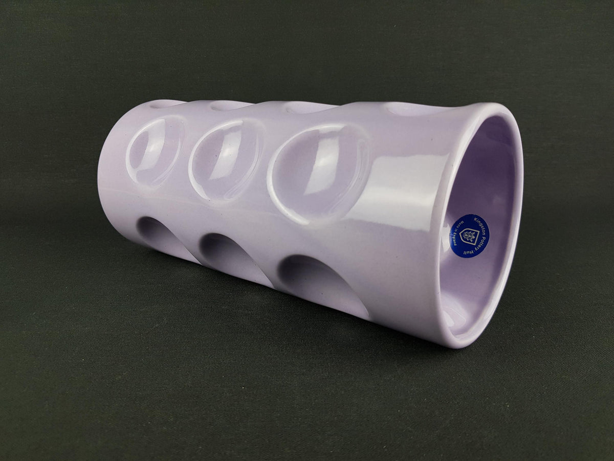Vintage KINGSTON POTTERY HULL Purple "Tardis" Vase English Pottery 1960s