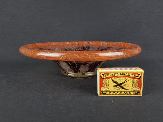 Art Deco WMF IKORA Orange Glass Bowl by Karl Wiedmann 1930-1936s