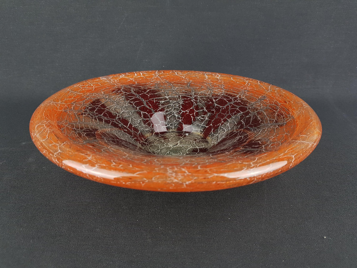 Art Deco WMF IKORA Orange Glass Bowl by Karl Wiedmann 1930-1936s