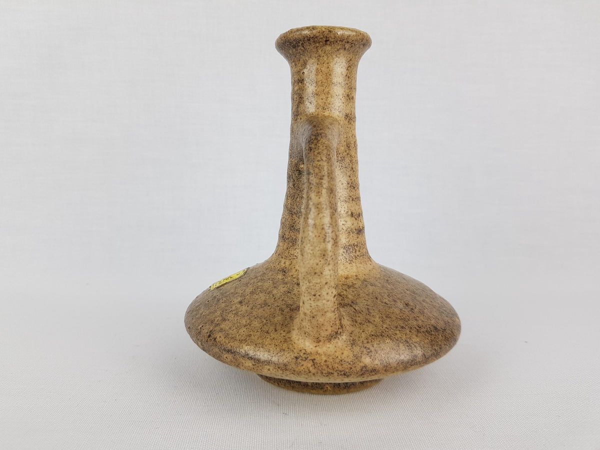 Vintage VEST KERAMIEK Handled Brown Vase Dutch Pottery B2 1970s