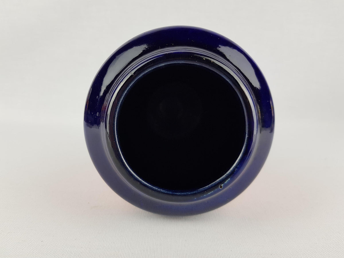 Vintage SCHEURICH KERAMIK Red and Blue Vase 238/18 West German Pottery 1970s