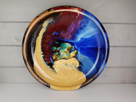 Vintage Studio Art Pottery Multicolor Bowl West Germany West Germany