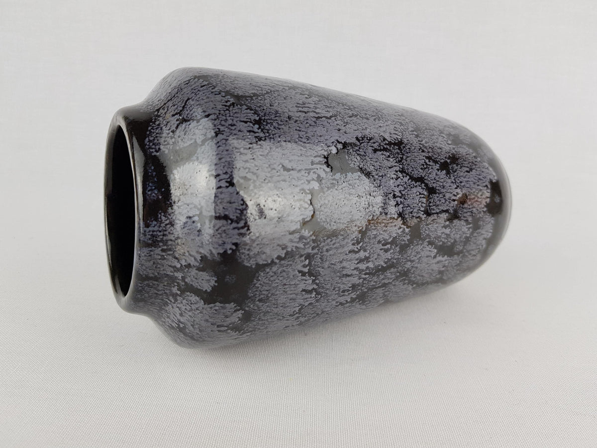 Vintage SCHEURICH KERAMIK Purple and Black Vase 238/18 West German Pottery 1970s