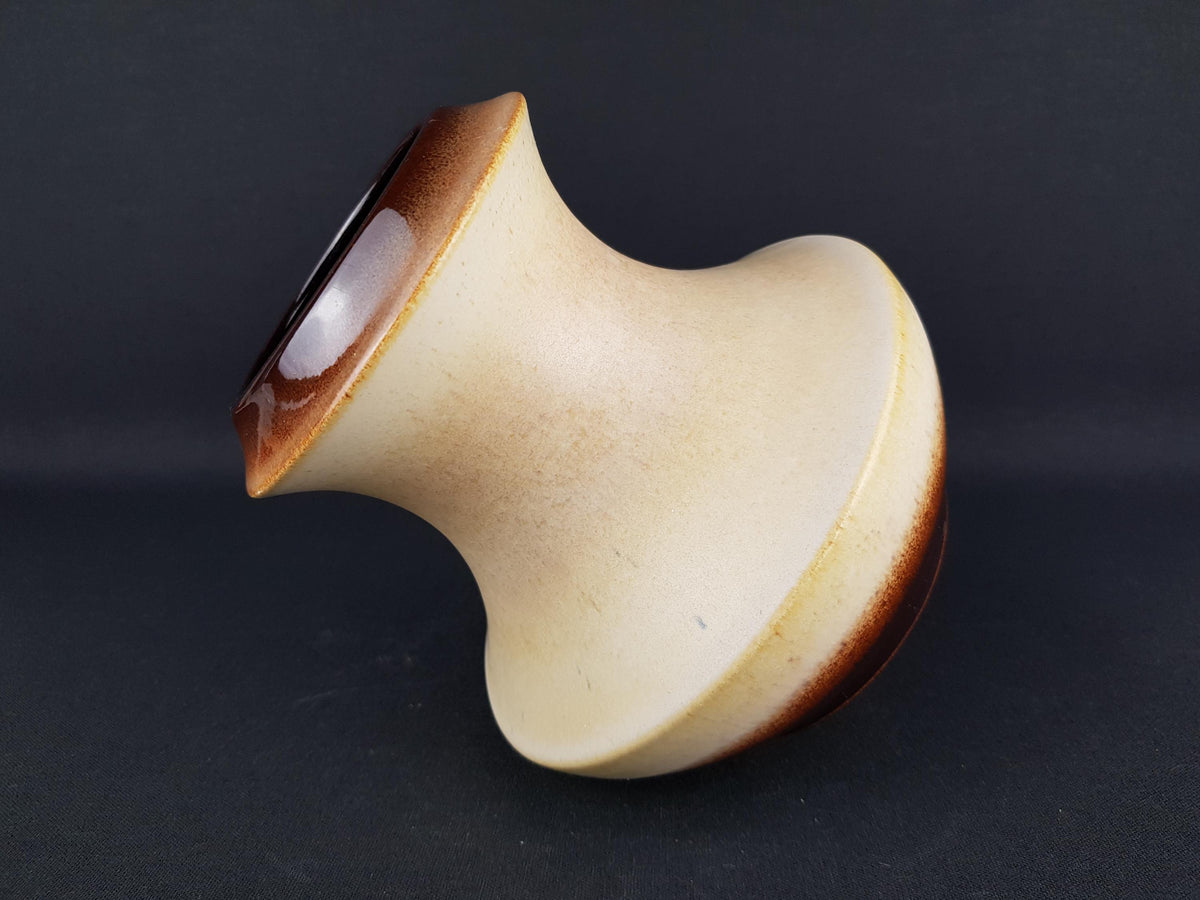 Vintage STEULER KERAMIK Brown and Beige Vase 316-15 West German Pottery 1960s