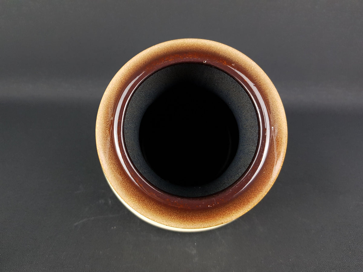 Vintage STEULER KERAMIK Brown and Beige Vase 316-15 West German Pottery 1960s