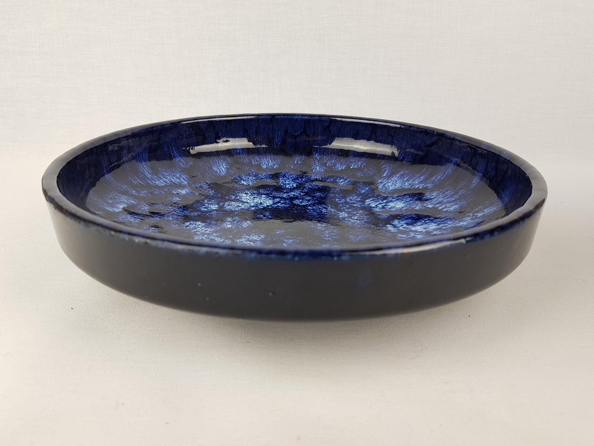 Vintage SCHEURICH KERAMIK Dark Blue Bowl 340 26 West German Pottery 1970s