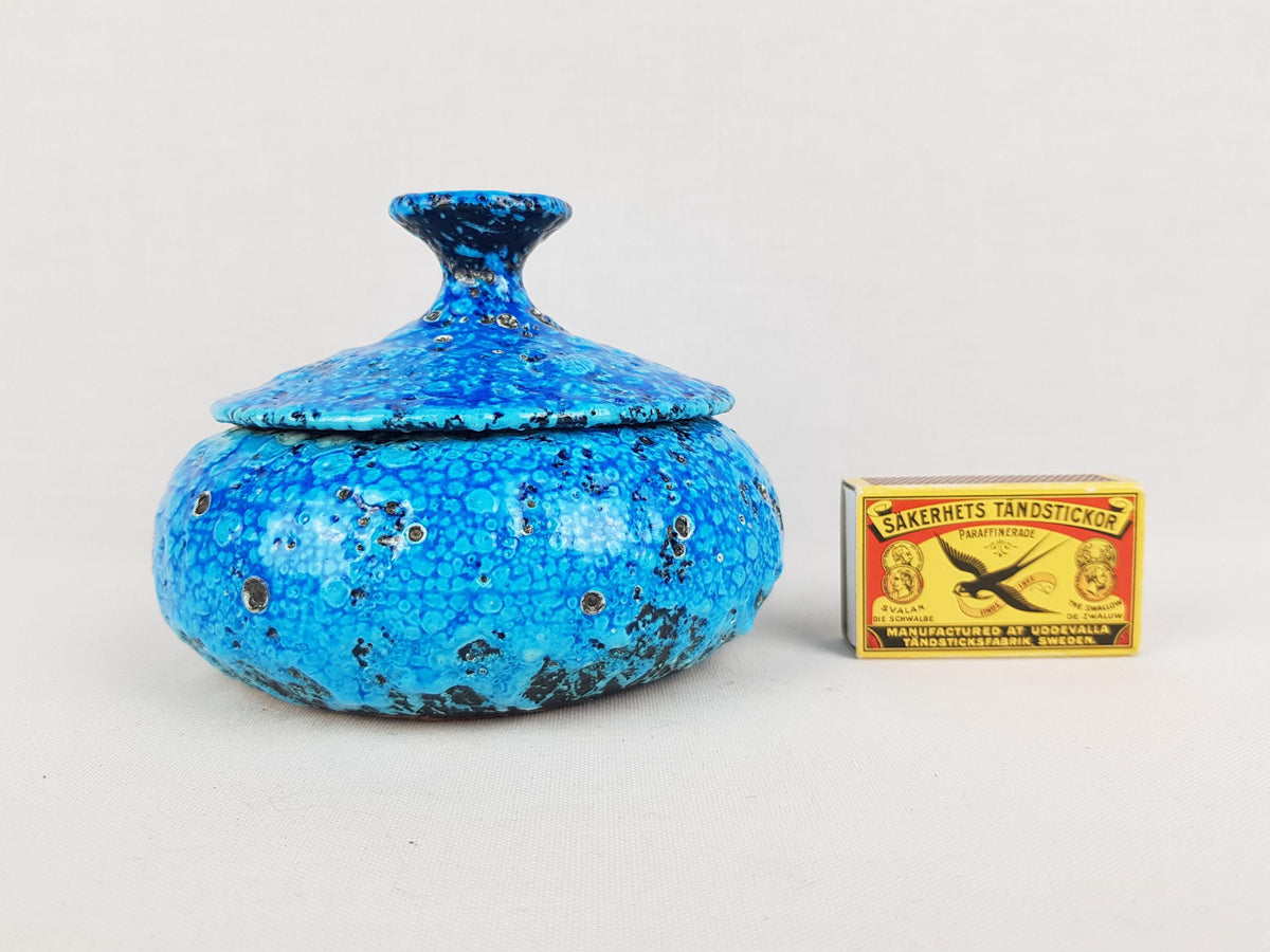 Vintage LE CYCLOPE POTTERY d'Annecy Ceramic Vallauris Ceramique Lidded Jar 1960s 1970s France