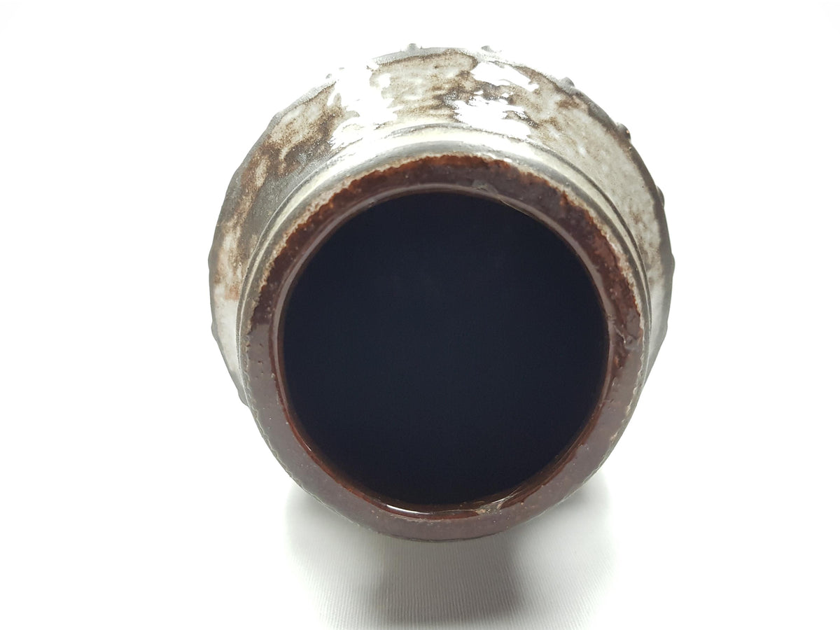 Vintage CARSTENS TÖNNIESHOF KERAMIK Grey Vase Reliefserie Keltoi 49-25 West German Pottery 1968s