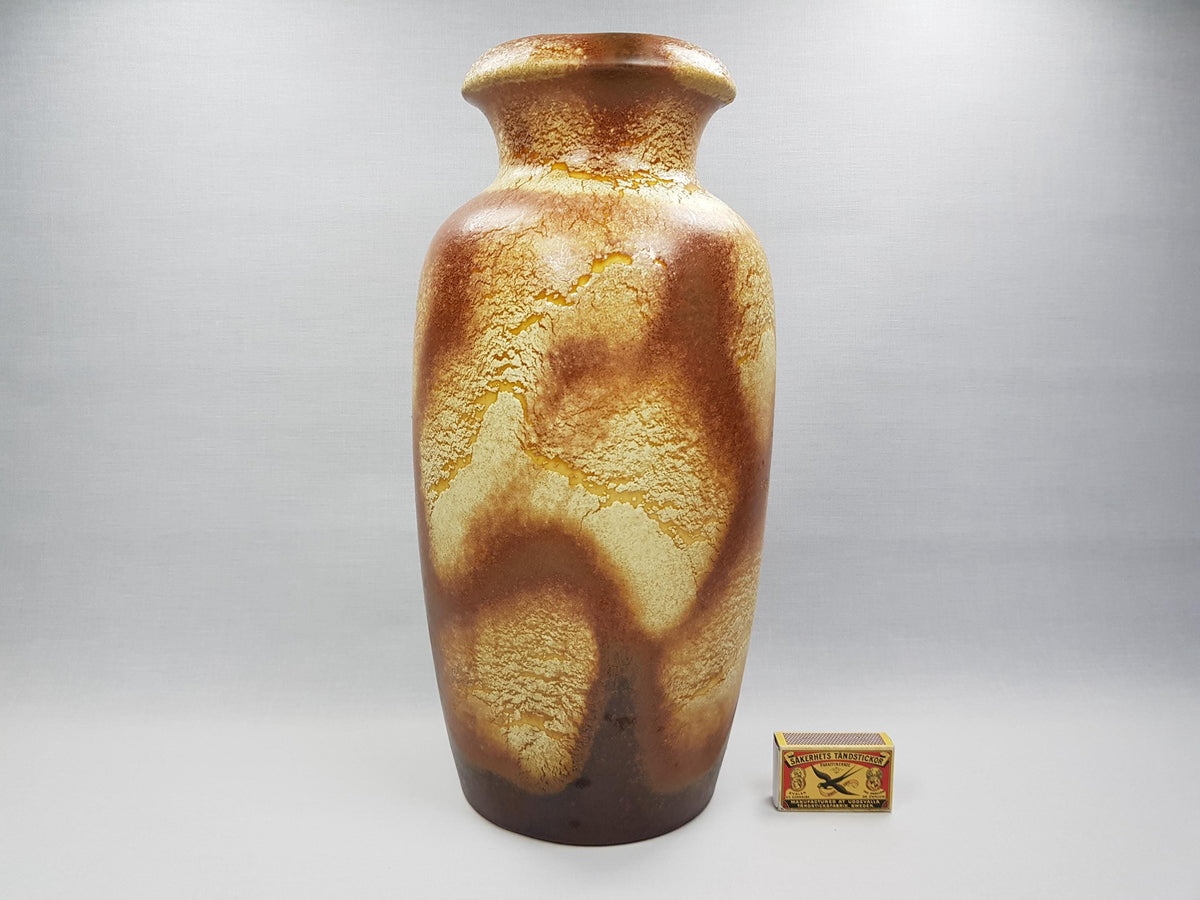 Vintage SCHEURICH KERAMIK Fat Lava Vase with HARO Decor 291 38 West German Pottery 1970S
