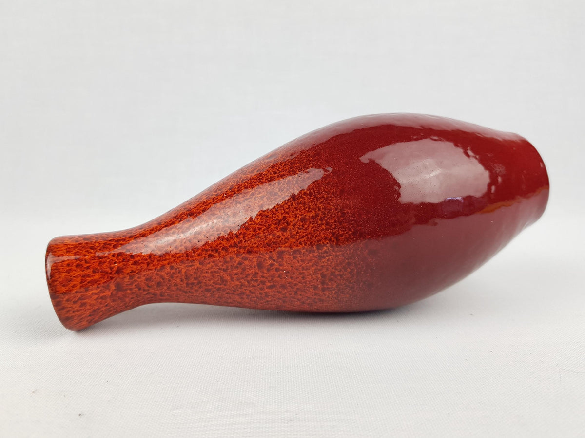 Vintage MARIA LAACH Abbey KERAMIK Red Vase West German Pottery 1960-70s