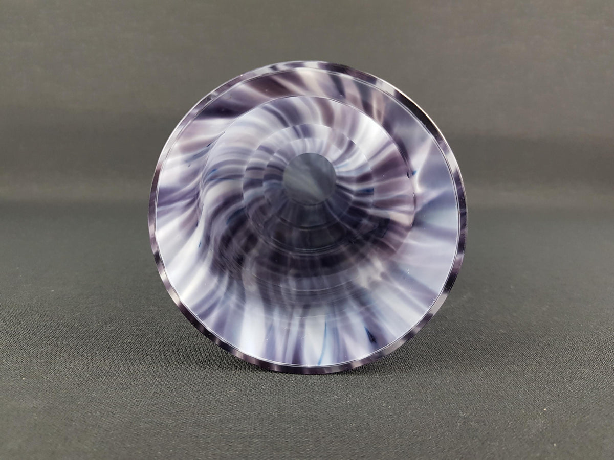 Vintage OPALINE Florence Murano Purple Italian Art Glass Vase 1970s