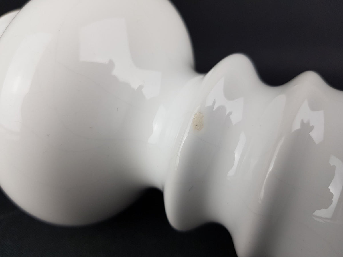Vintage DELFTS WIT White Ceramic Vase Dutch Pottery 1970s