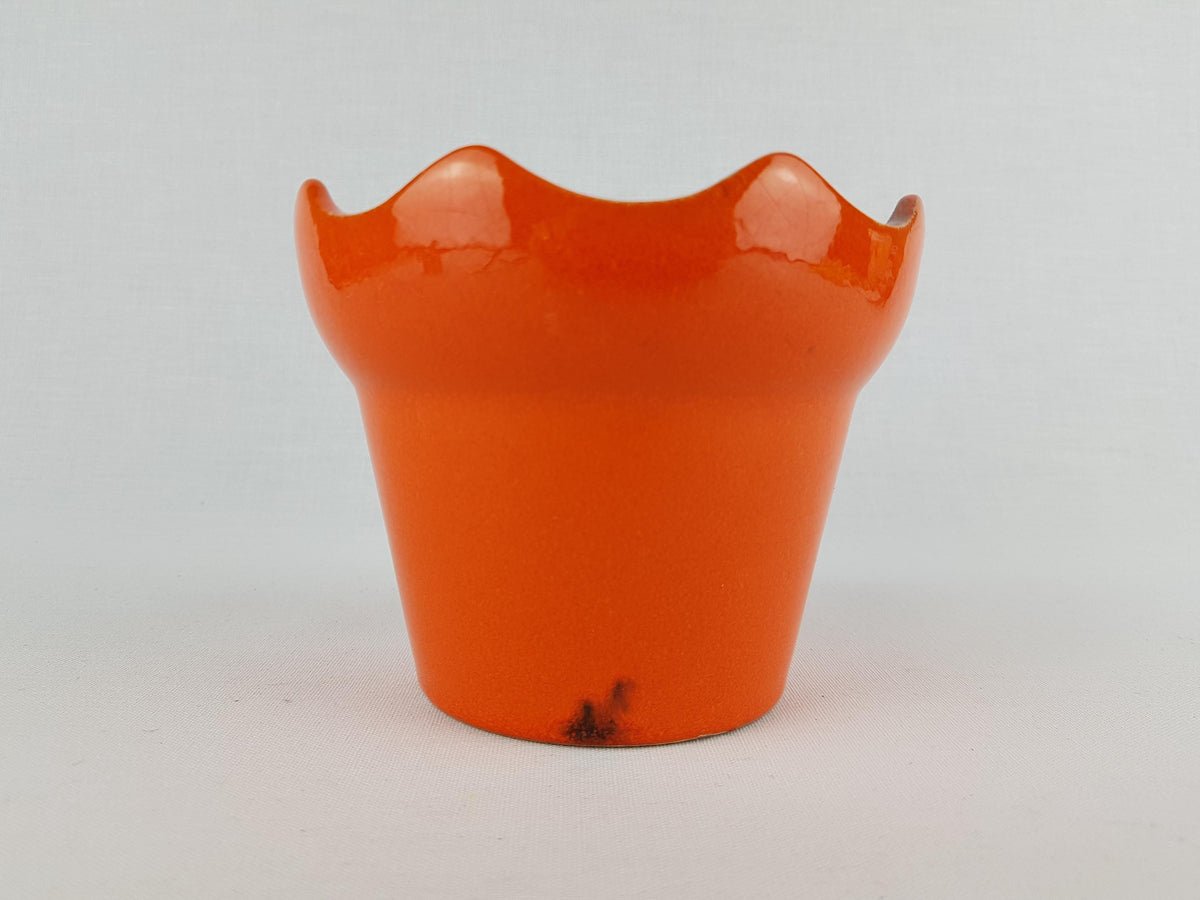 Vintage MAREI KERAMIK Orange Flower Pot Planter 13 3 West German Pottery 1970s