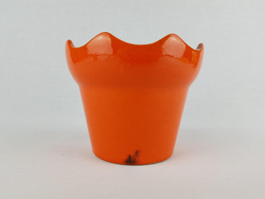 Vintage MAREI KERAMIK Orange Flower Pot Planter 13 3 West German Pottery 1970s