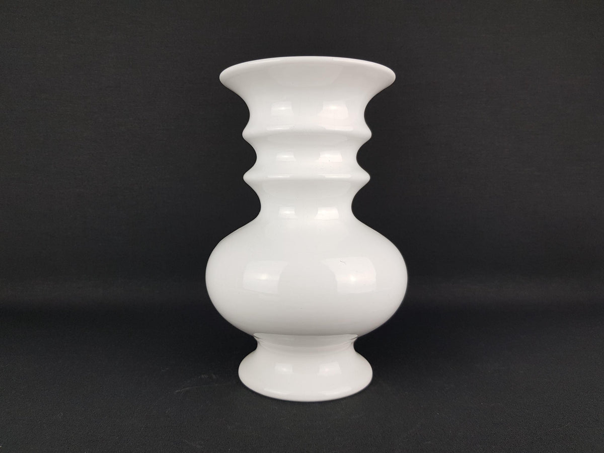 Vintage DELFTS WIT Ceramic Vase 607 Dutch Pottery 1970s