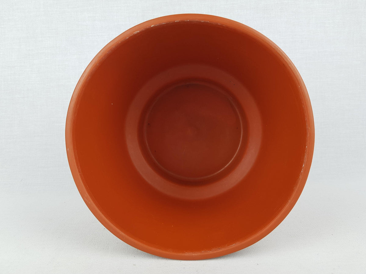 Vintage AKRU Alfred Krupp Klinker Planter Flower Pot With Incised Pattern West German Pottery 1950-60s