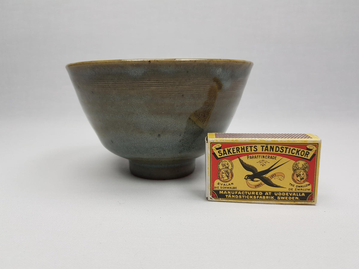 Vintage HORST KERSTAN Green Bowl German Studio Pottery 1970s
