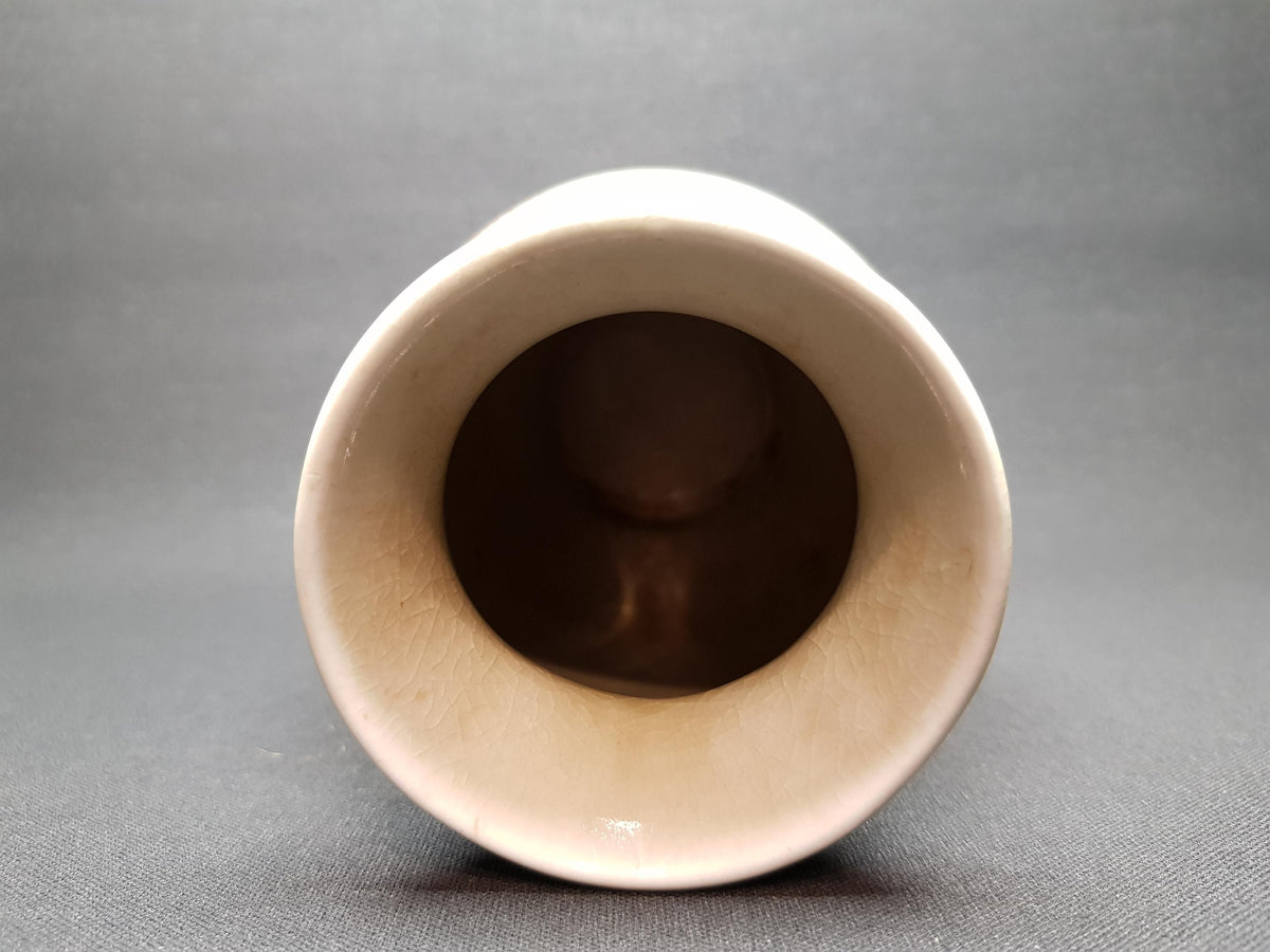 Rare Art Deco WMF Kunstkeramik Vase - Beige Crackle & Flambe Glaze (c. 1930s)
