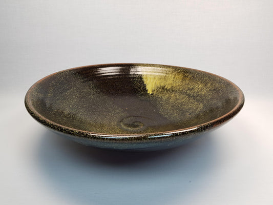 Large Vintage West German Studio Pottery Bowl Kunstkammer Köster Exhibition Piece Brown Ceramic 1960s 1970s