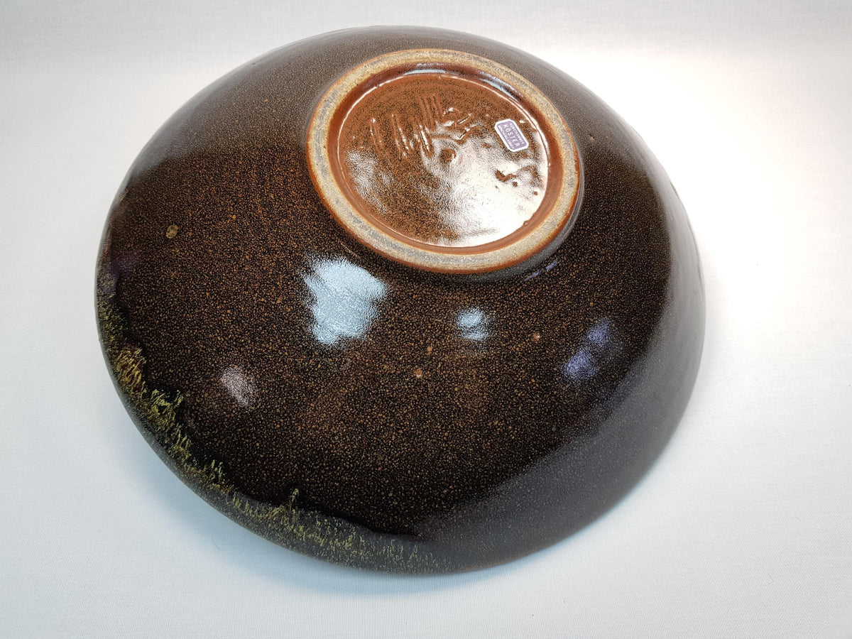 Large Vintage West German Studio Pottery Bowl Kunstkammer Köster Exhibition Piece Brown Ceramic 1960s 1970s