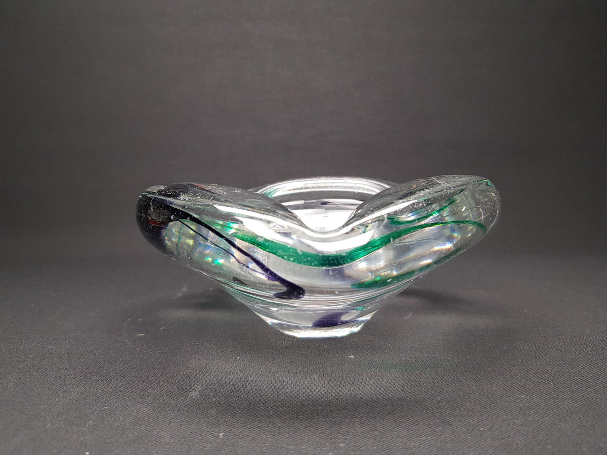 Vintage KRISTALUNIE MAASTRICHT Ashtray by Max Verboeket Dutch Glass Art 1960-70