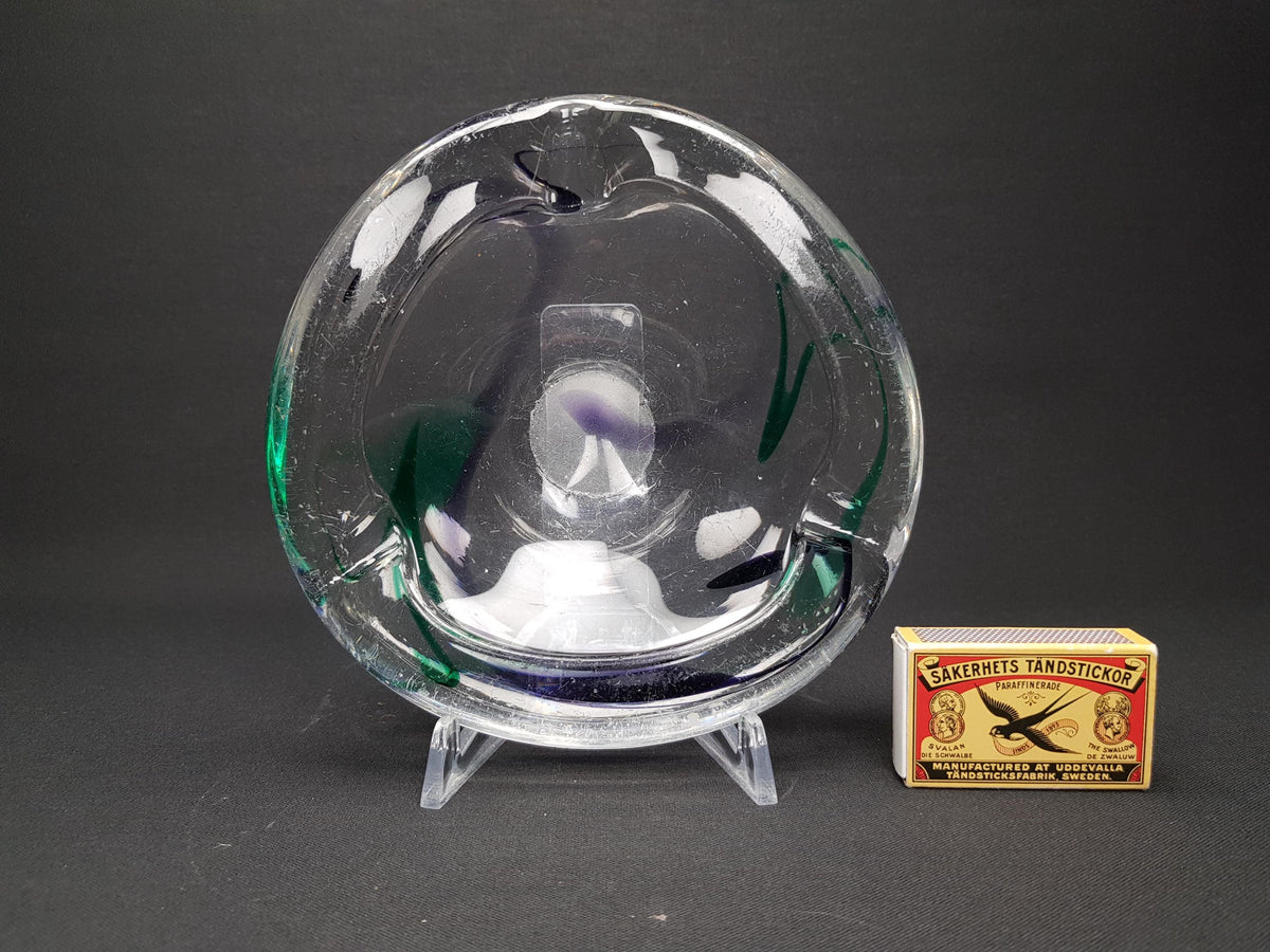 Vintage KRISTALUNIE MAASTRICHT Ashtray by Max Verboeket Dutch Glass Art 1960-70