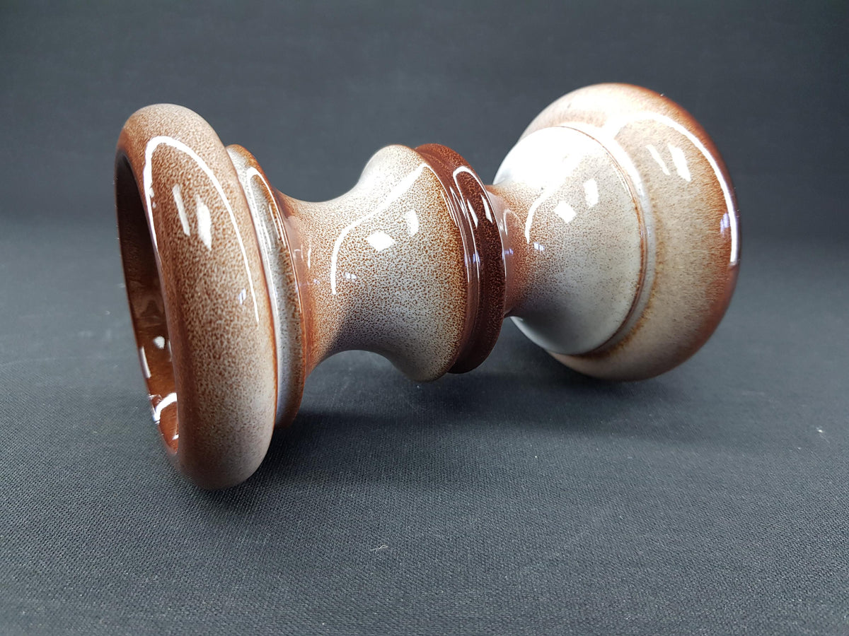 Vintage STEULER KERAMIK Vibrant Brown Candle Holder 301 15 1960s West German Pottery