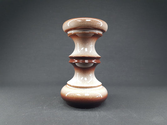 Vintage STEULER KERAMIK Vibrant Brown Candle Holder 301 15 1960s West German Pottery