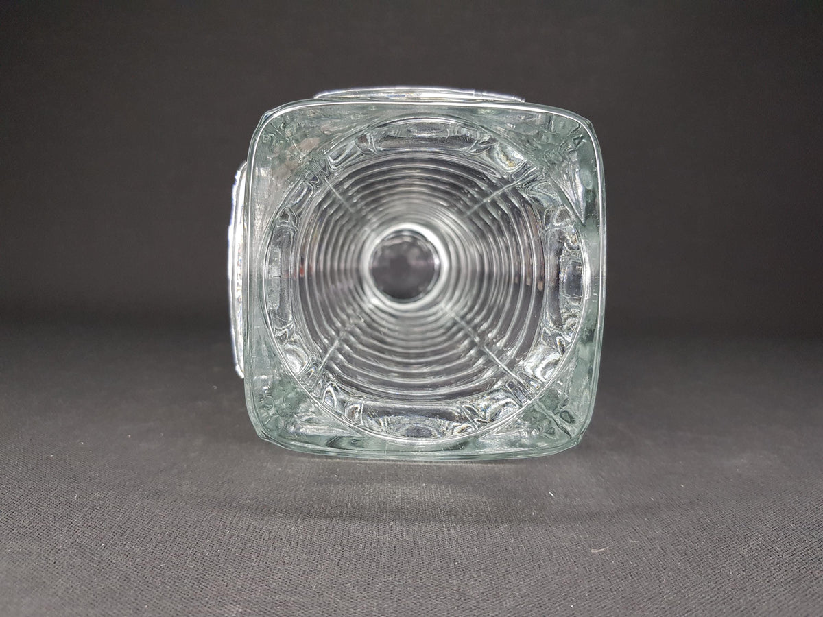 Vintage Czech Pressed Glass Vase by FRANTISEK VIZNER for Sklo Union Rosice Czechoslovakian 1963s