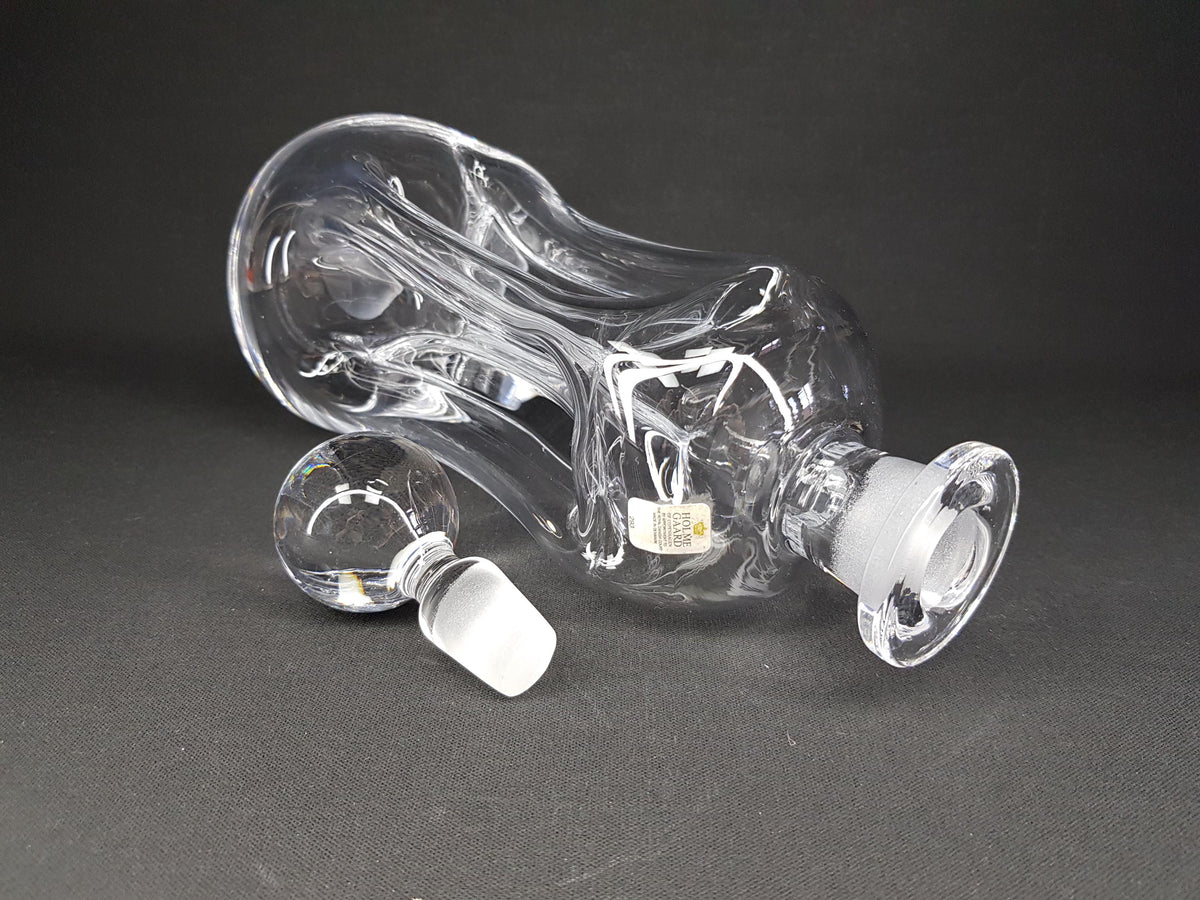 Vintage HOLMEGAARD Kluk Kluk Clear Glass Decanter by Jacob Bang from Denmark 1970s