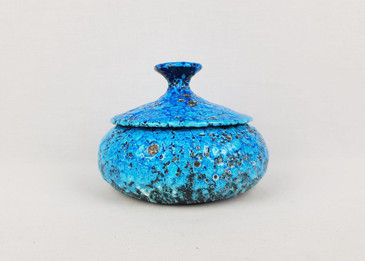 Vintage LE CYCLOPE POTTERY d'Annecy Ceramic Vallauris Ceramique Lidded Jar 1960s 1970s France
